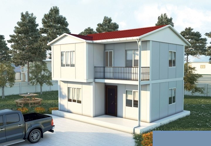 3+1 Çift Katlı Prefabrik Ev 105 m2