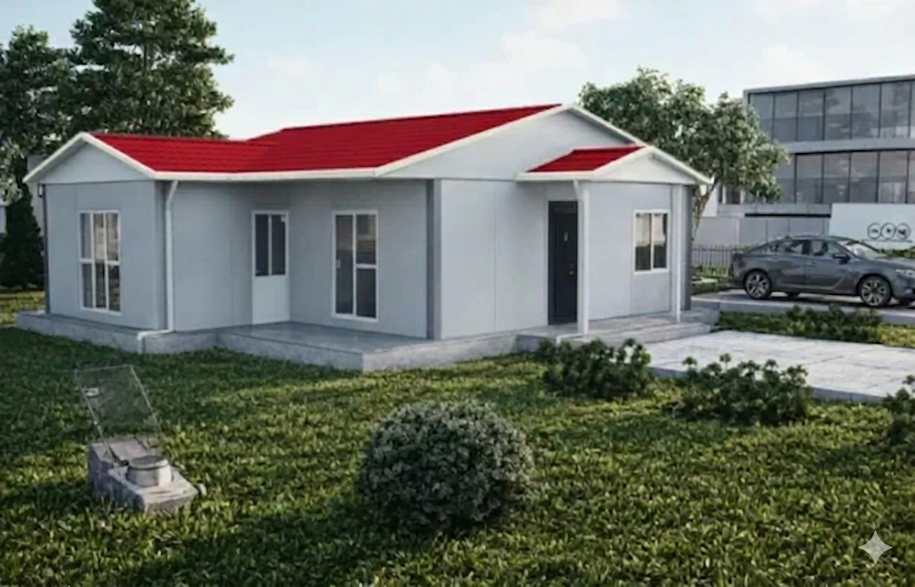 2+1 Tek Katlı Prefabrik Ev 77 m2