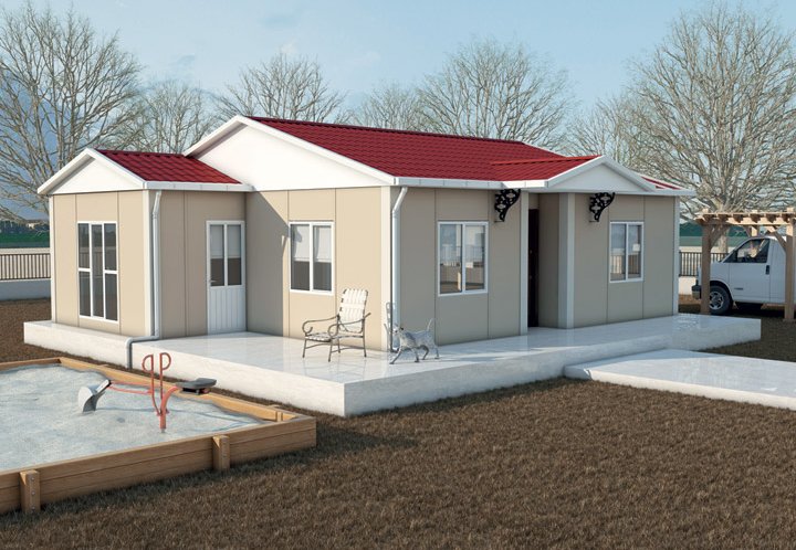 2+1 Tek Katlı Prefabrik Ev 72 m2